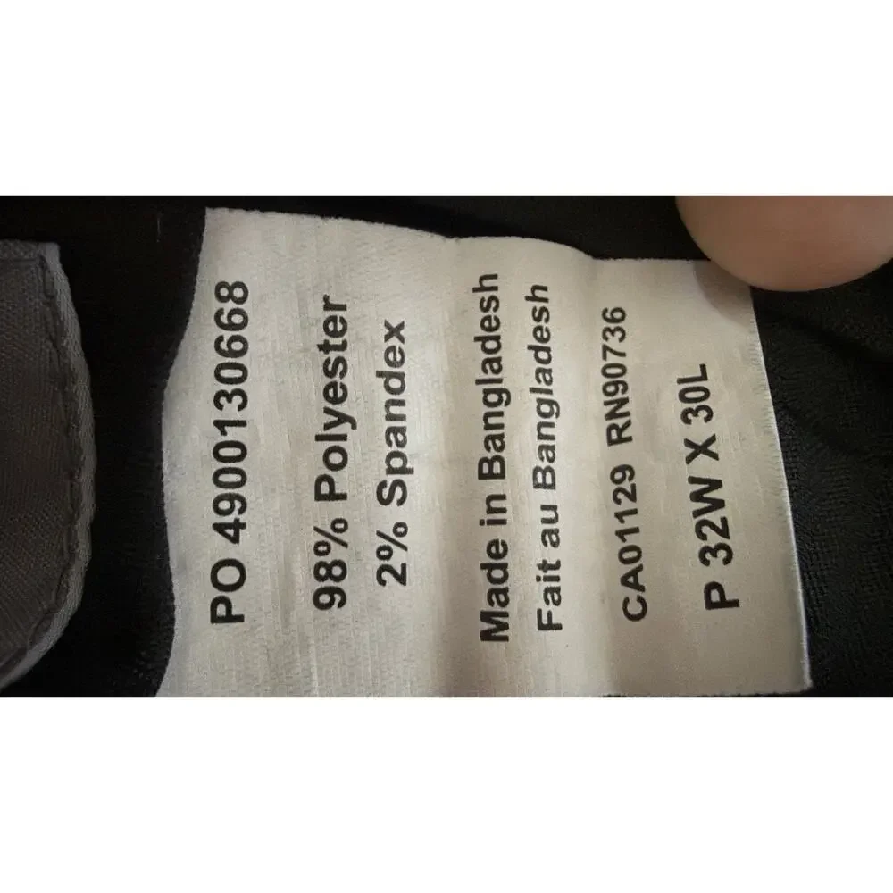 Michael Kors Men's Black Dress Pants 32W Twill Straight Leg Flat Front Pockets